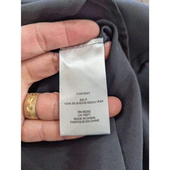 Tibi Eco Silk Pleated Balloon Pant women's size 12 black harem baggy - Picture 7 of 8